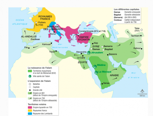 Carte expansion du monde musulman