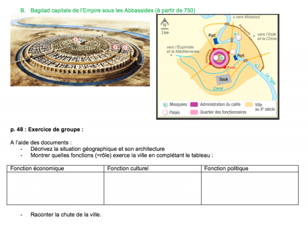 p. 48 : Exercice de groupe : Bagdad